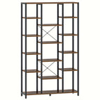 Bookcase, Triple 6-tiers Tall Bookshelf, Open Storage Shelves with Adjustable Shelves, Display Shelf for... - House Of Avana