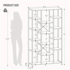 Bookcase, Triple 6-tiers Tall Bookshelf, Open Storage Shelves with Adjustable Shelves, Display Shelf for... - House Of Avana