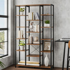 Bookcase, Triple 6-tiers Tall Bookshelf, Open Storage Shelves with Adjustable Shelves, Display Shelf for... - House Of Avana