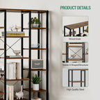 Bookcase, Triple 6-tiers Tall Bookshelf, Open Storage Shelves with Adjustable Shelves, Display Shelf for... - House Of Avana