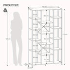 Bookcase, Triple 6-tiers Tall Bookshelf, Open Storage Shelves with Adjustable Shelves, Display Shelf for... - House Of Avana