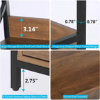 Bookshelf with Drawers, 70.8" Industrial Bookcase with Drawers, Shelf Open Shelf for Storage, Wood Book... - House Of Avana