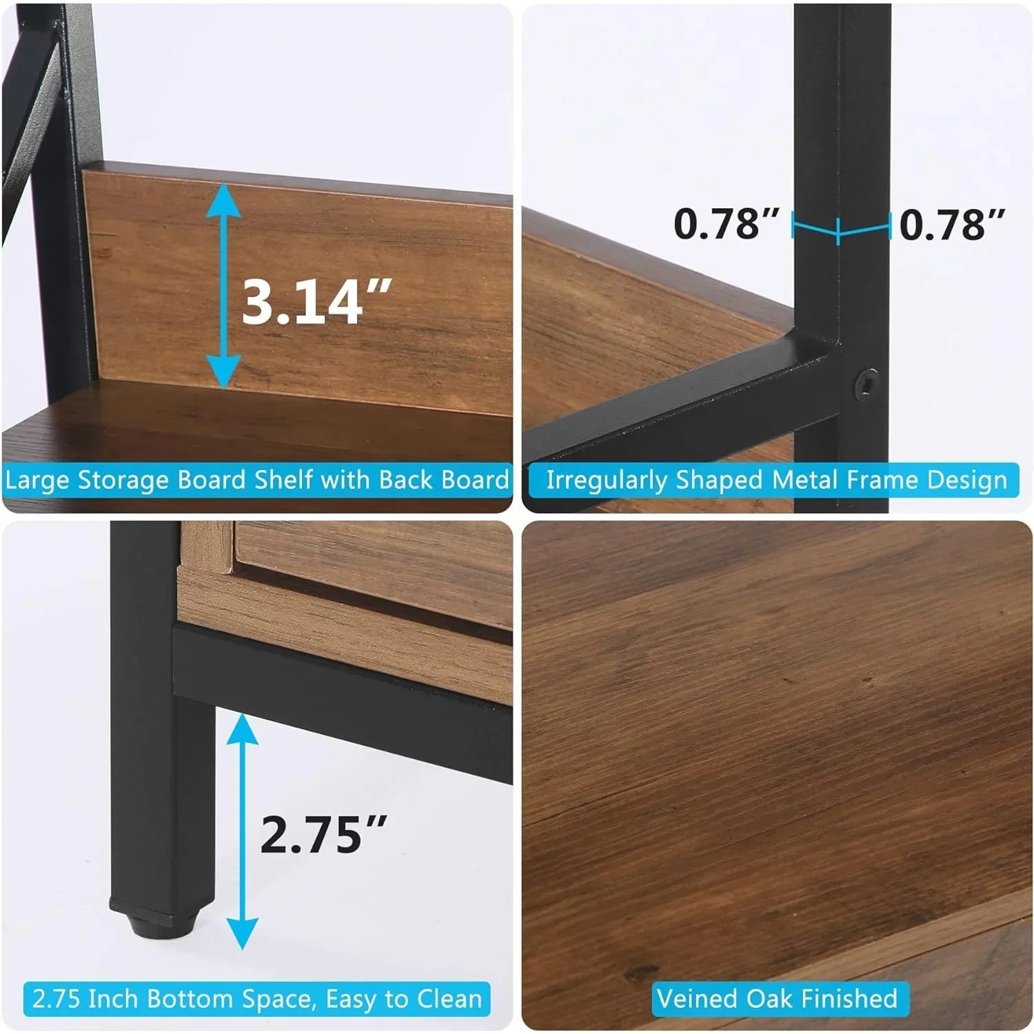 Bookshelf with Drawers, 70.8" Industrial Bookcase with Drawers, Shelf Open Shelf for Storage, Wood Book... - House Of Avana