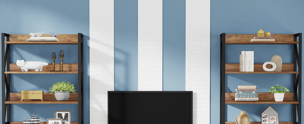 Bookshelf with Drawers, 70.8" Industrial Bookcase with Drawers, Shelf Open Shelf for Storage, Wood Book... - House Of Avana