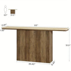 63-inch Long Console Table for Entryway, Farmhouse Wooden Sofa Table Behind Couch for Living Room,... - House Of Avana