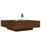Coffee Table Brown Oak 100x100x31 Cm Engineered Wood - House Of Avana