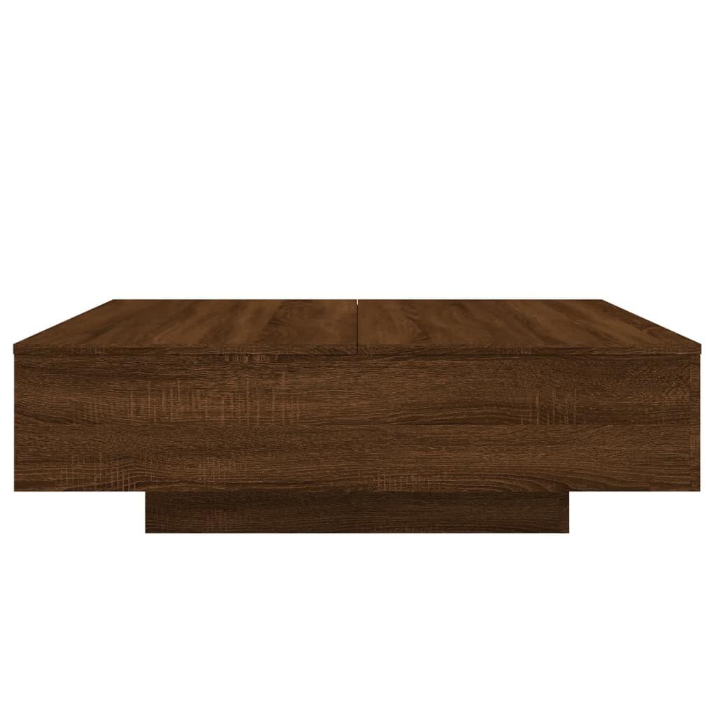 Coffee Table Brown Oak 100x100x31 Cm Engineered Wood - House Of Avana