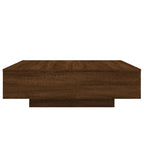 Coffee Table Brown Oak 100x100x31 Cm Engineered Wood - House Of Avana