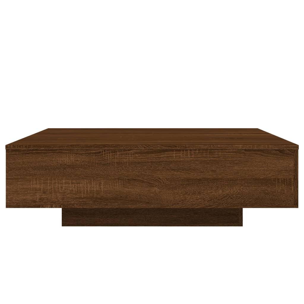 Coffee Table Brown Oak 100x100x31 Cm Engineered Wood - House Of Avana