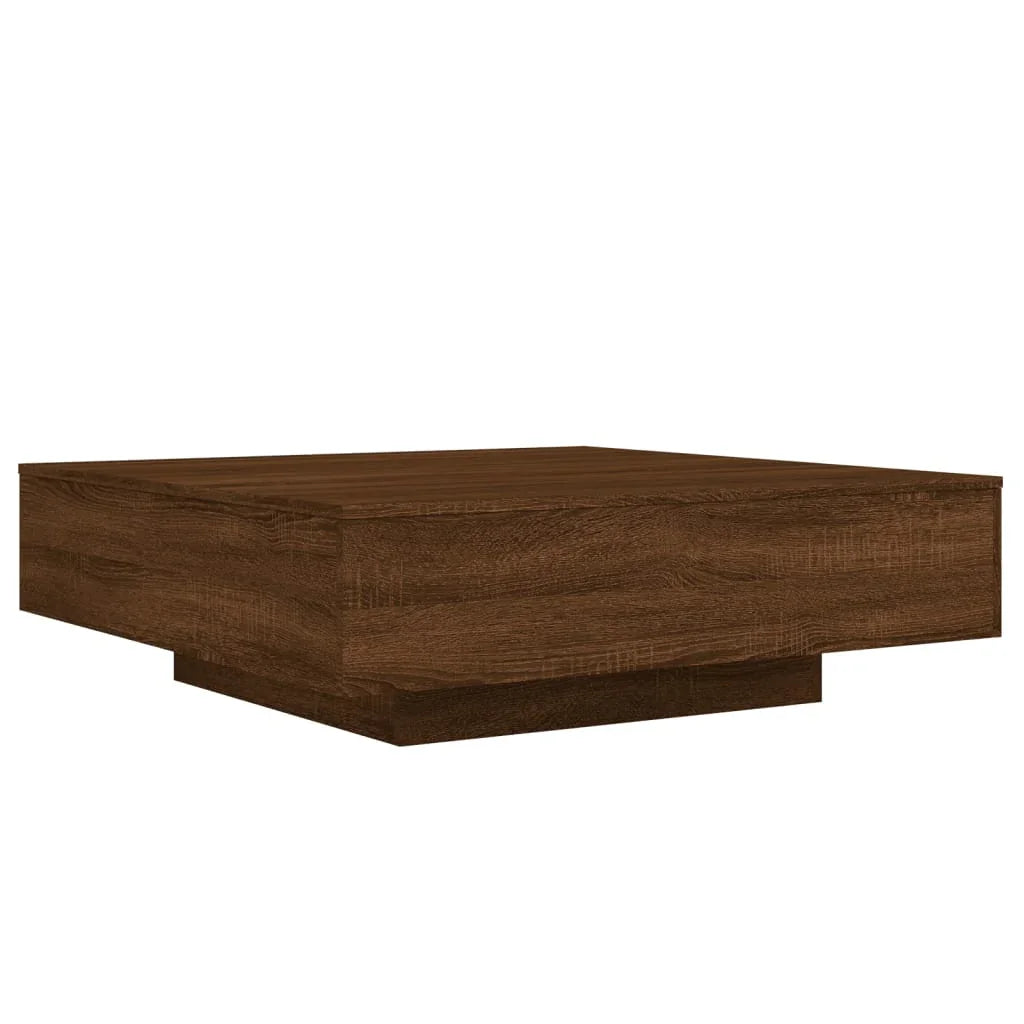 Coffee Table Brown Oak 100x100x31 Cm Engineered Wood - House Of Avana
