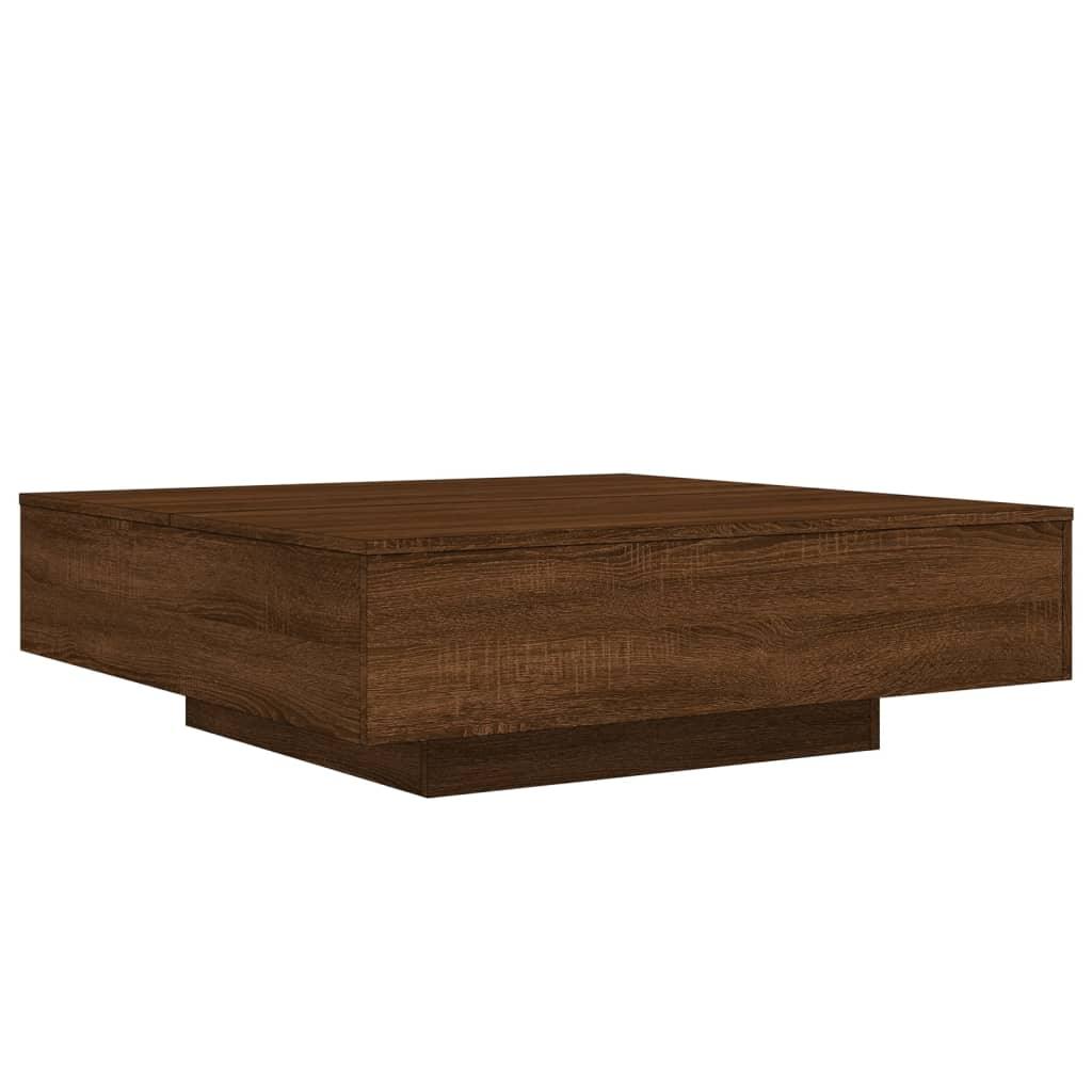 Coffee Table Brown Oak 100x100x31 Cm Engineered Wood - House Of Avana