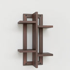 Shelves - Floating Wood Brown, front view - House Of Avana