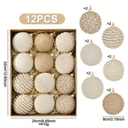 Brown Christmas Ball Set S with Wooden Clips 3.15-inch Rope - House Of Avana
