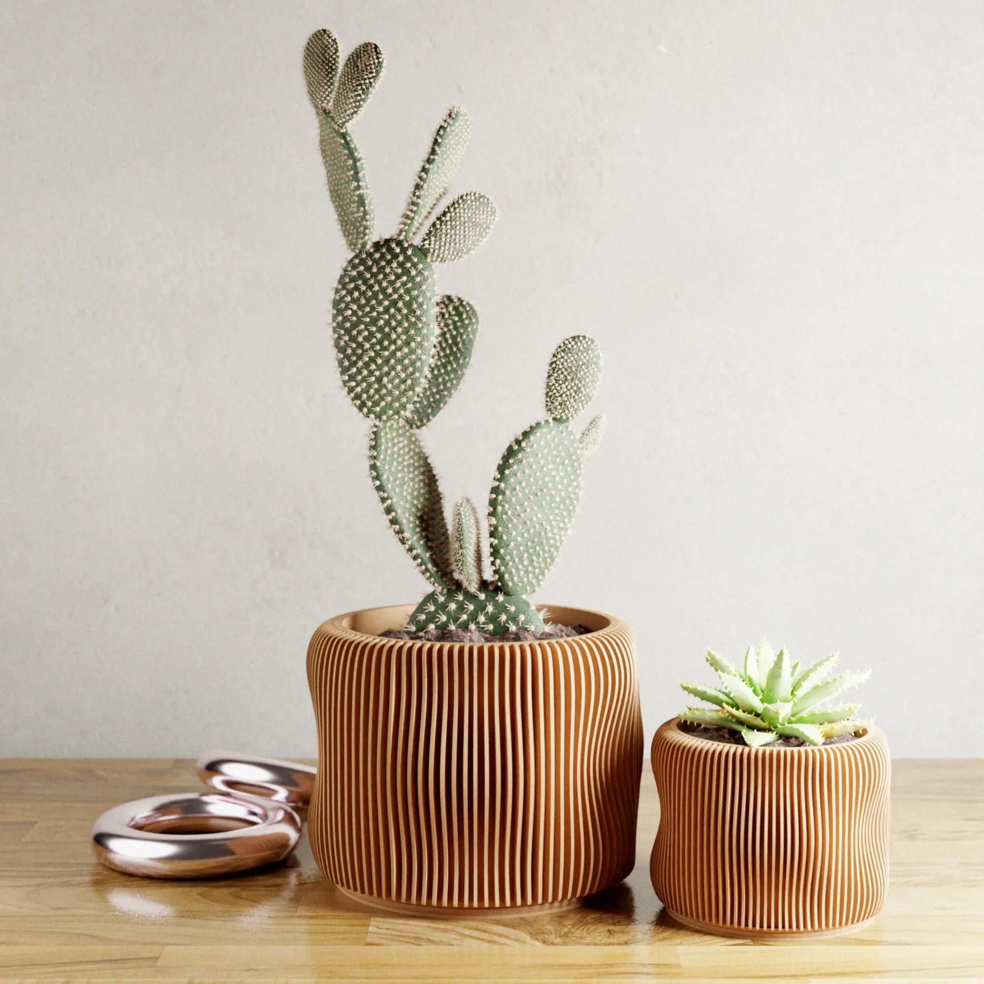 Clear glass BUBBLY Planter, unique bubble design, decorative accent - House of Avana