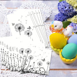100-Pack White & Black Dandelion Biodegradable Napkins - 6.5"x6.5" - House Of Avana
