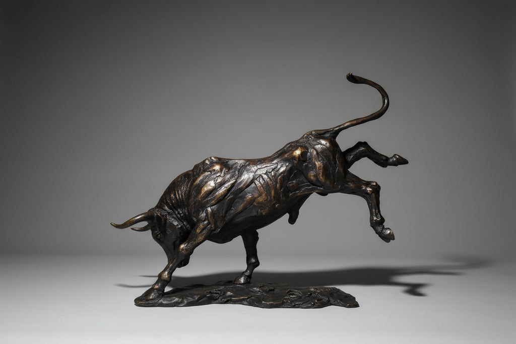 Bronze Bull Statue Abstract Bronze Bull Sculpture Large Animal Ctafts Antique Bronze Bull Figurine for... - House Of Avana