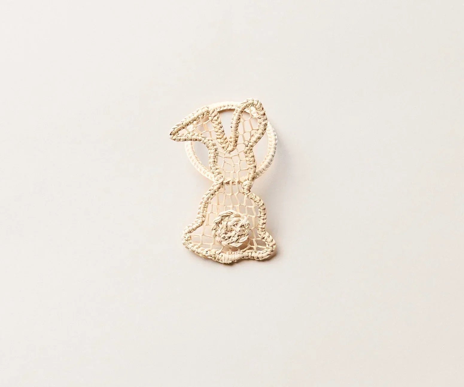 Bunny Napkin Ring – 3.5” Handwoven Iraca Palm – Artisan Spring Table Decor from Peru Payton James