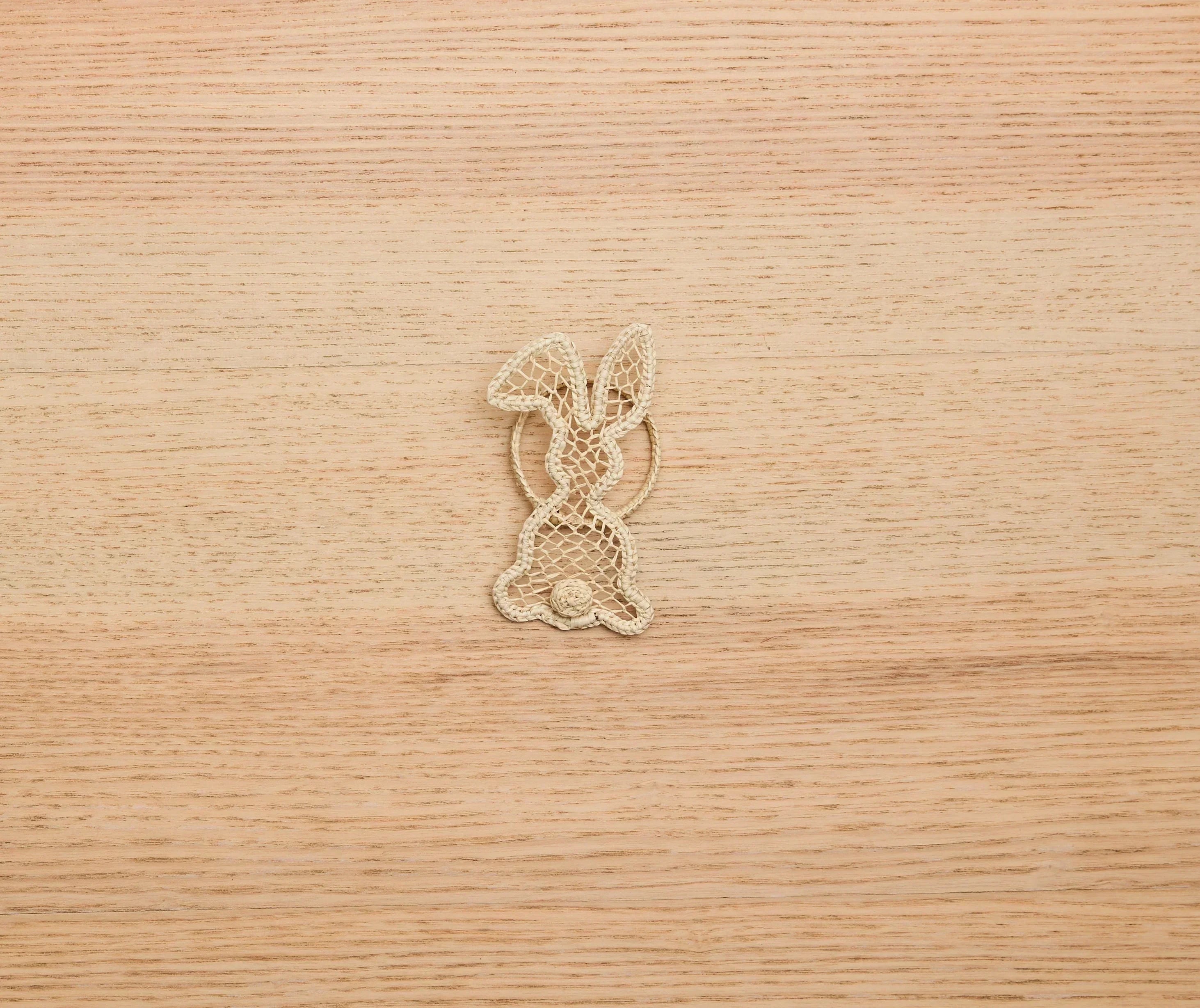 Bunny Napkin Ring – 3.5” Handwoven Iraca Palm – Artisan Spring Table Decor from Peru Payton James