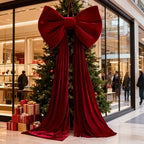 Burgundy Satin Large Bow Ribbon Durable for Decorations - House Of Avana