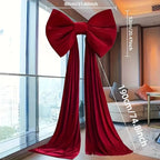 Burgundy Satin Large Bow Ribbon Durable for Decorations - House Of Avana