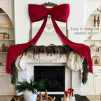 Burgundy Satin Large Bow Ribbon Durable for Decorations - House Of Avana