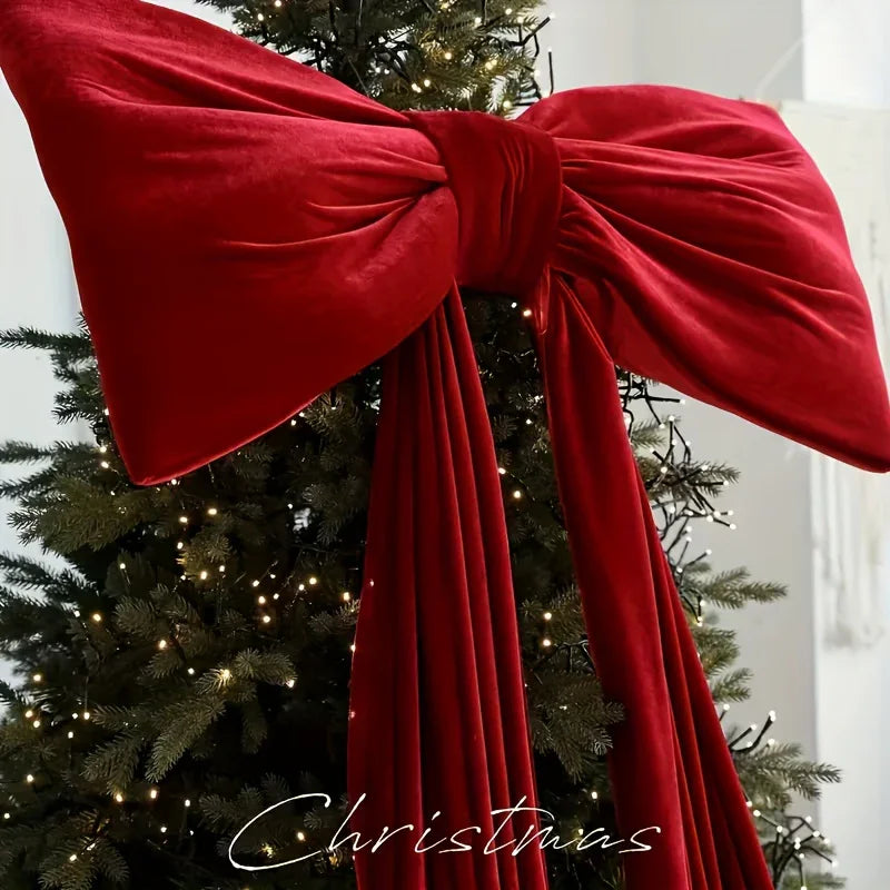 Burgundy Satin Large Bow Ribbon Durable for Decorations - House Of Avana
