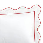 400TC Cotton Scallop Embroidery & Border Sateen Solid Duvet Cover Set PushpLinen