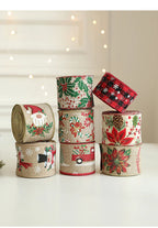 Burlap Christmas Ribbons with Wired Edge for Crafts - House Of Avana