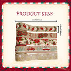 Burlap Christmas Ribbons with Wired Edge for Crafts - House Of Avana