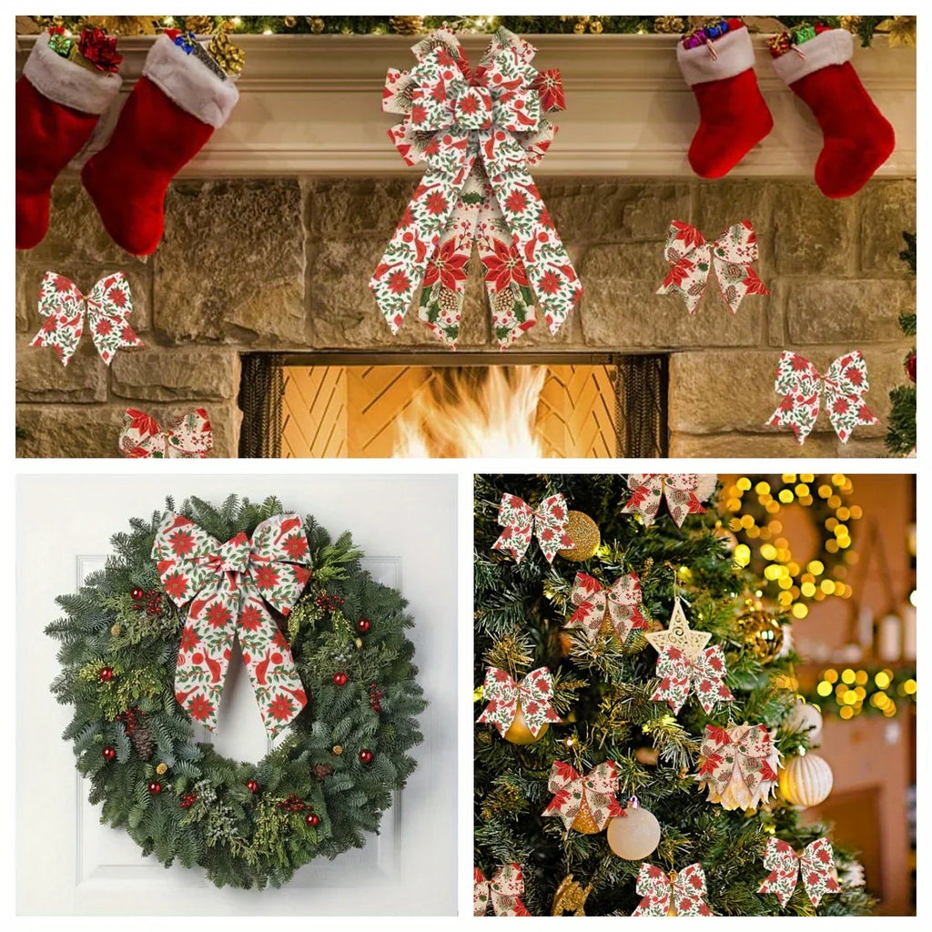 Burlap Christmas Ribbons with Wired Edge for Crafts - House Of Avana
