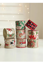 Burlap Christmas Ribbons with Wired Edge for Crafts - House Of Avana [[SKU:HOA-SCU-236]]
