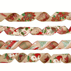 Burlap Christmas Ribbons with Wired Edge for Crafts - House Of Avana [[SKU:HOA-SCU-236]]