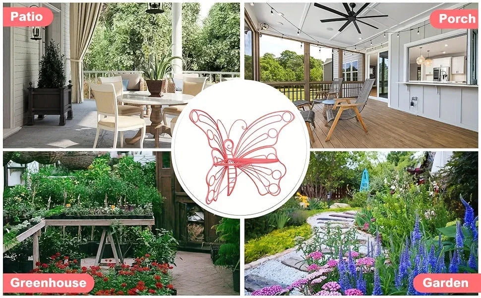 [Butterfly Garden Bench] Sturdy Iron Metal Frame 50 Inches Outdoor Bench | Pretty Butterfly Garden Bench for Porch, Lawn, Yard House Of Avana