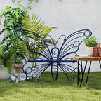 [Butterfly Garden Bench] Sturdy Iron Metal Frame 50 Inches Outdoor Bench | Pretty Butterfly Garden Bench for Porch, Lawn, Yard House Of Avana