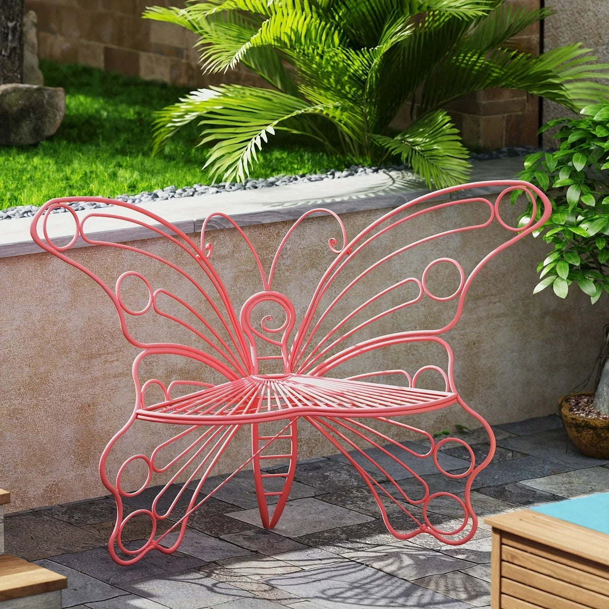Butterfly Garden Bench - House Of Avana [[SKU:HOA-GDN-400]]