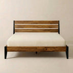 [Buy 1 Get 1] Emery Solid Wood Bed Frame & Nightstand