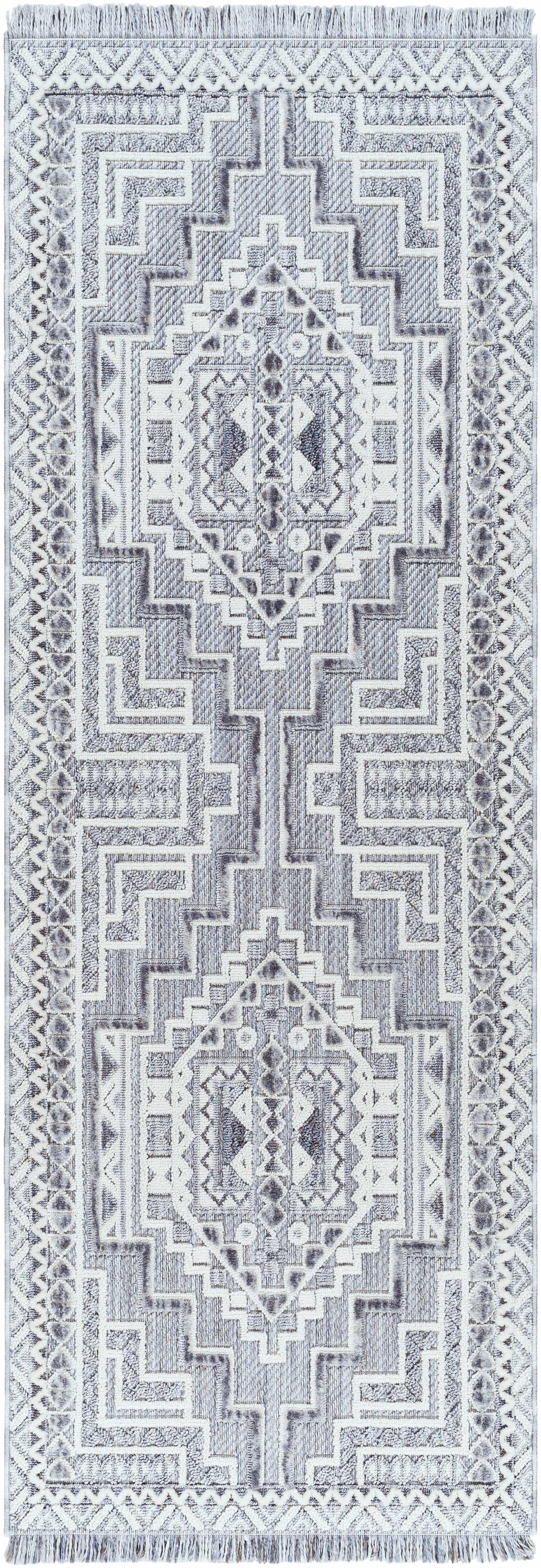 Alya Charcoal Textured Area Rug Hauteloom
