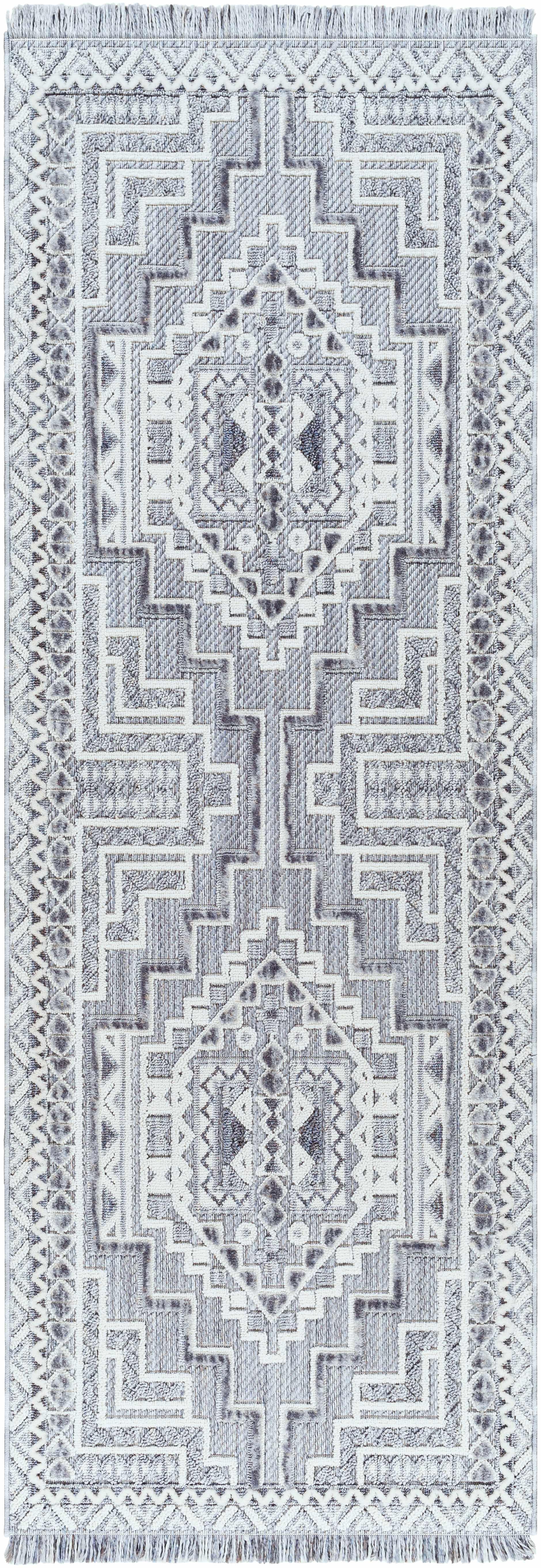Alya Charcoal Textured Area Rug Hauteloom