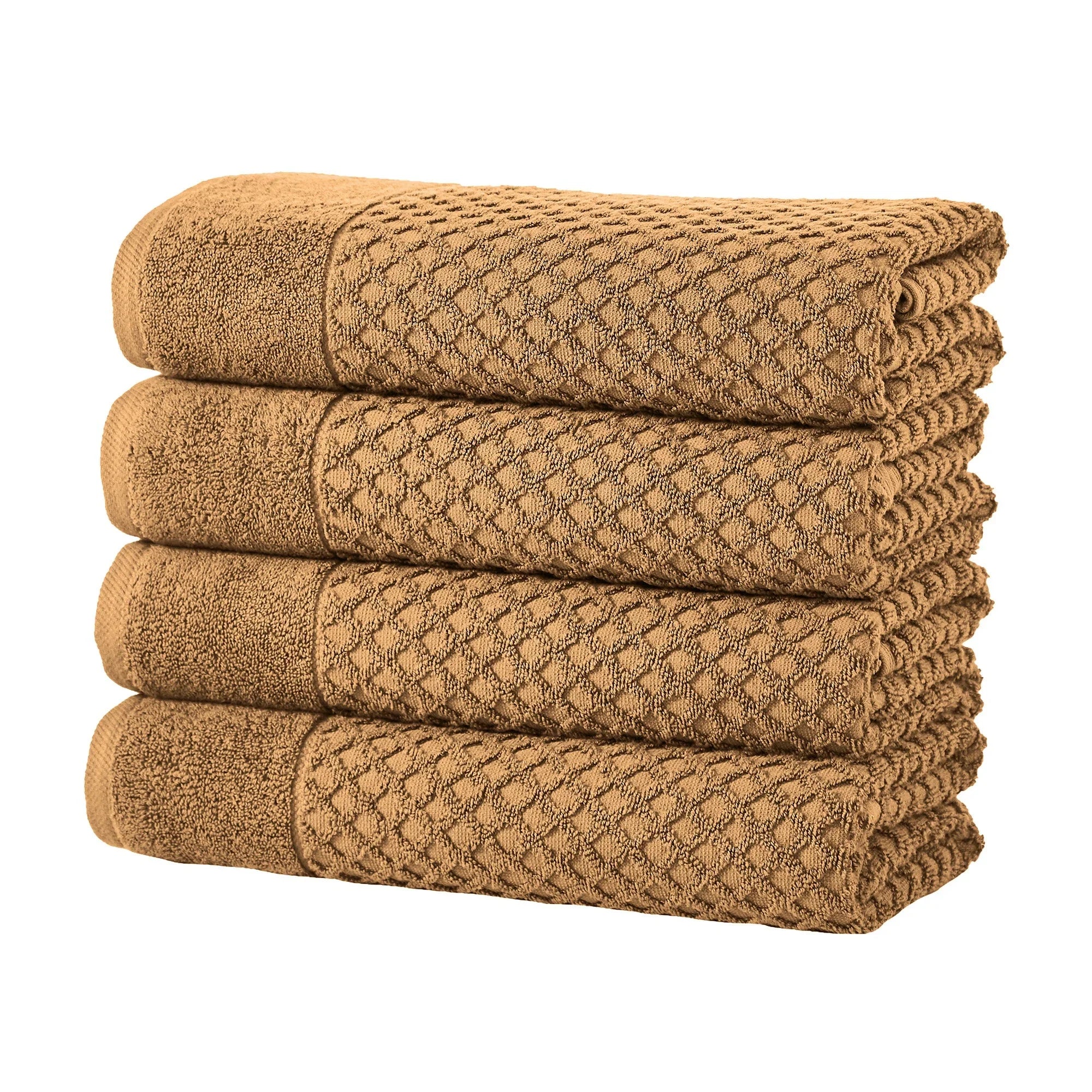 Cotton Diamond Waffle Weave Bath Towel Set - Grayson Collection
