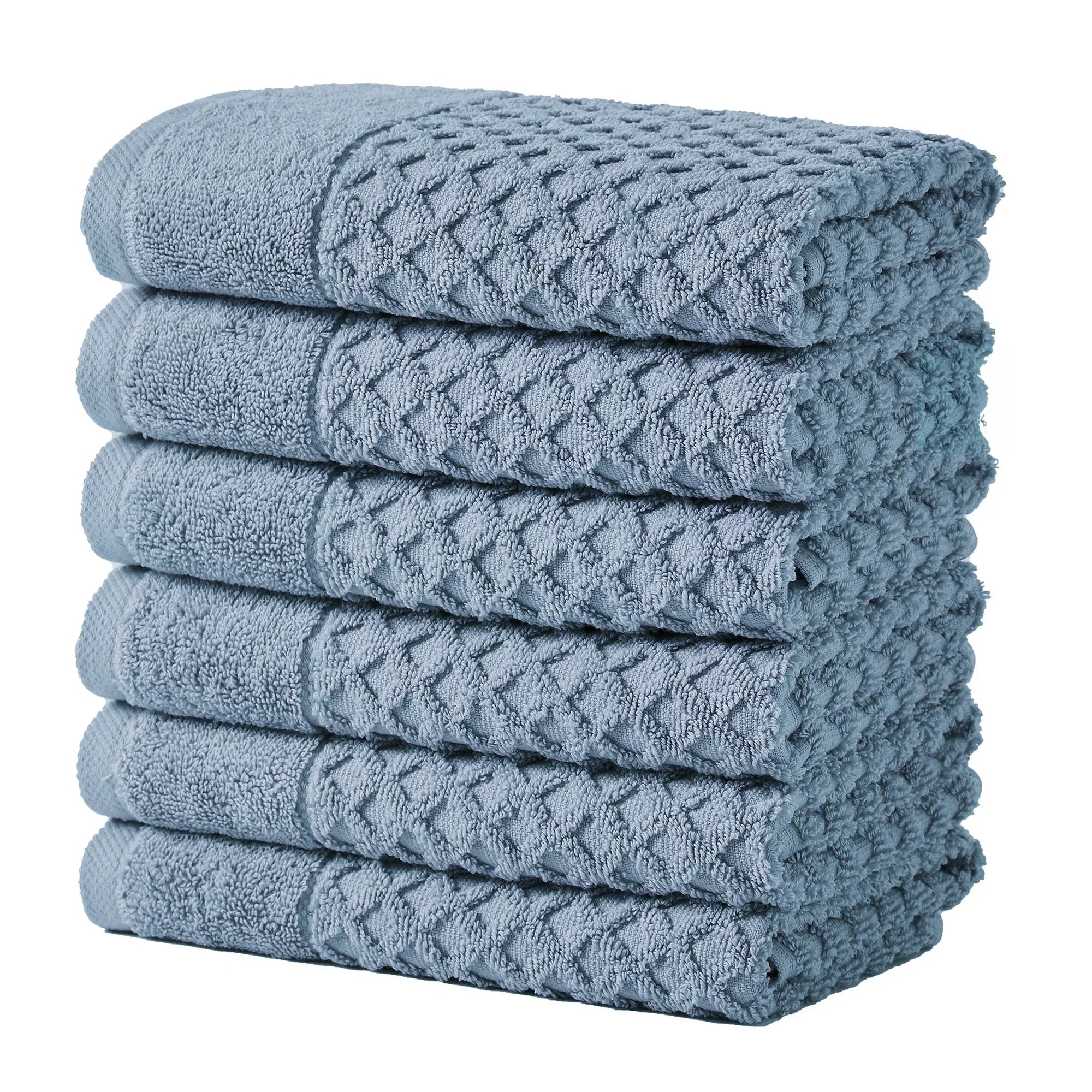 Cotton Diamond Waffle Weave Bath Towel Set - Grayson Collection