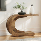 C Shaped Modern Decorative Table Foyer Table, Suitable for Displaying Collectibles, Vases Or Decorations House Of Avana