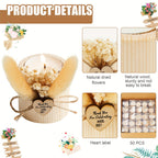 [Light Brown Wedding Party Candle Gifts] 50pcs Rustic Wedding Favor Candle Holders Bridal Shower Favors Candles Wedding Party Favors Wedding Wooden Candle Gifts Wedding Souvenirs for Guest Romantic Gifts Wedding Decorations, House Of Avana