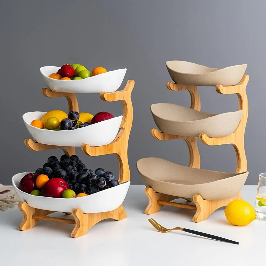 Fruit Basket - 2-Tier Wood