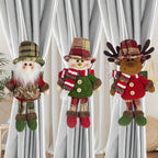 Christmas Decorations Santa Claus Snowman Reindeer Curtain Tie Window Decorations Suitable for Home and Holiday Celebrations Christmas Halloween Thanksgiving Holiday Decorations House Of Avana