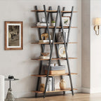 74 Inch Industrial Tall Bookshelf, 6 Tier Bookshelf, Free Standing Open Book Shelves Storage Display Shelf, Book Shelf For Living Room, Home Office, Rustic Brown House Of Avana
