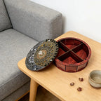 Wood Storage Box - Wooden Four-Compartment Organizer