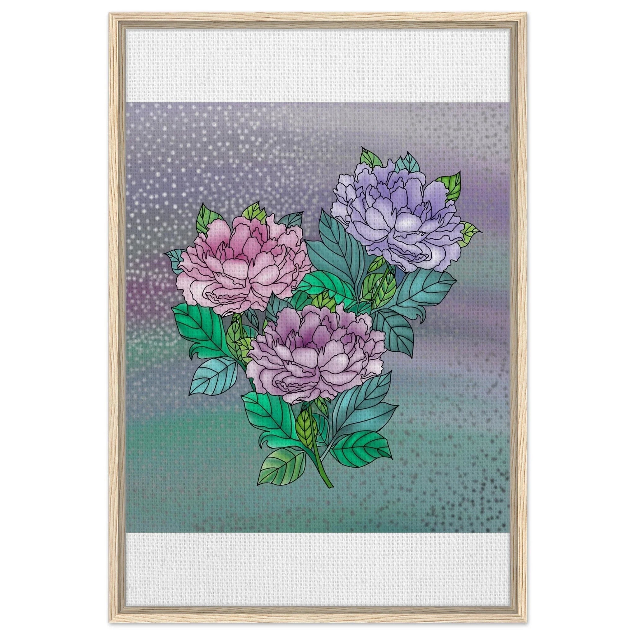 Sparkling Floral Framed Canvas – Muted Elegance for Your Space Marissa's Boutique