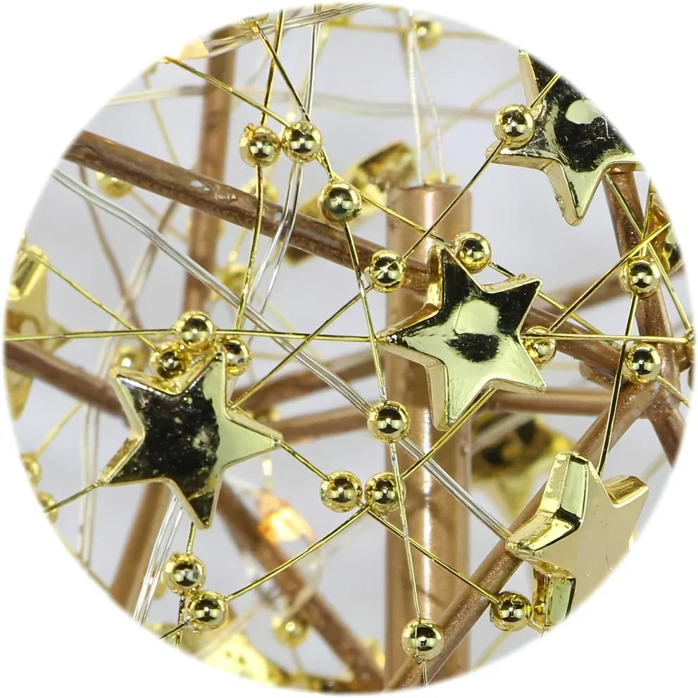 Ramadan Decoration - Star-Studded Metal with LED Lights