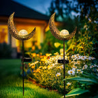 Solar Garden Light - Cracked Glass Sphere