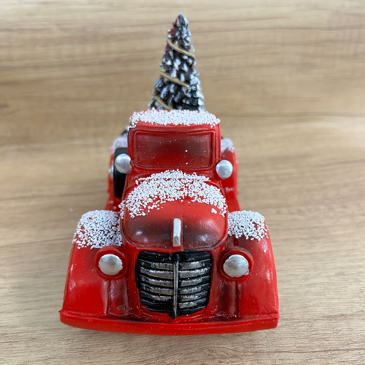 1pc Christmas Vintage Red Truck with Tree Figurine - Resin Collectible Tabletop Decor for Home & Holiday, Fashion Theme, Versatile Room Decor, Gift for Friends & Family House Of Avana